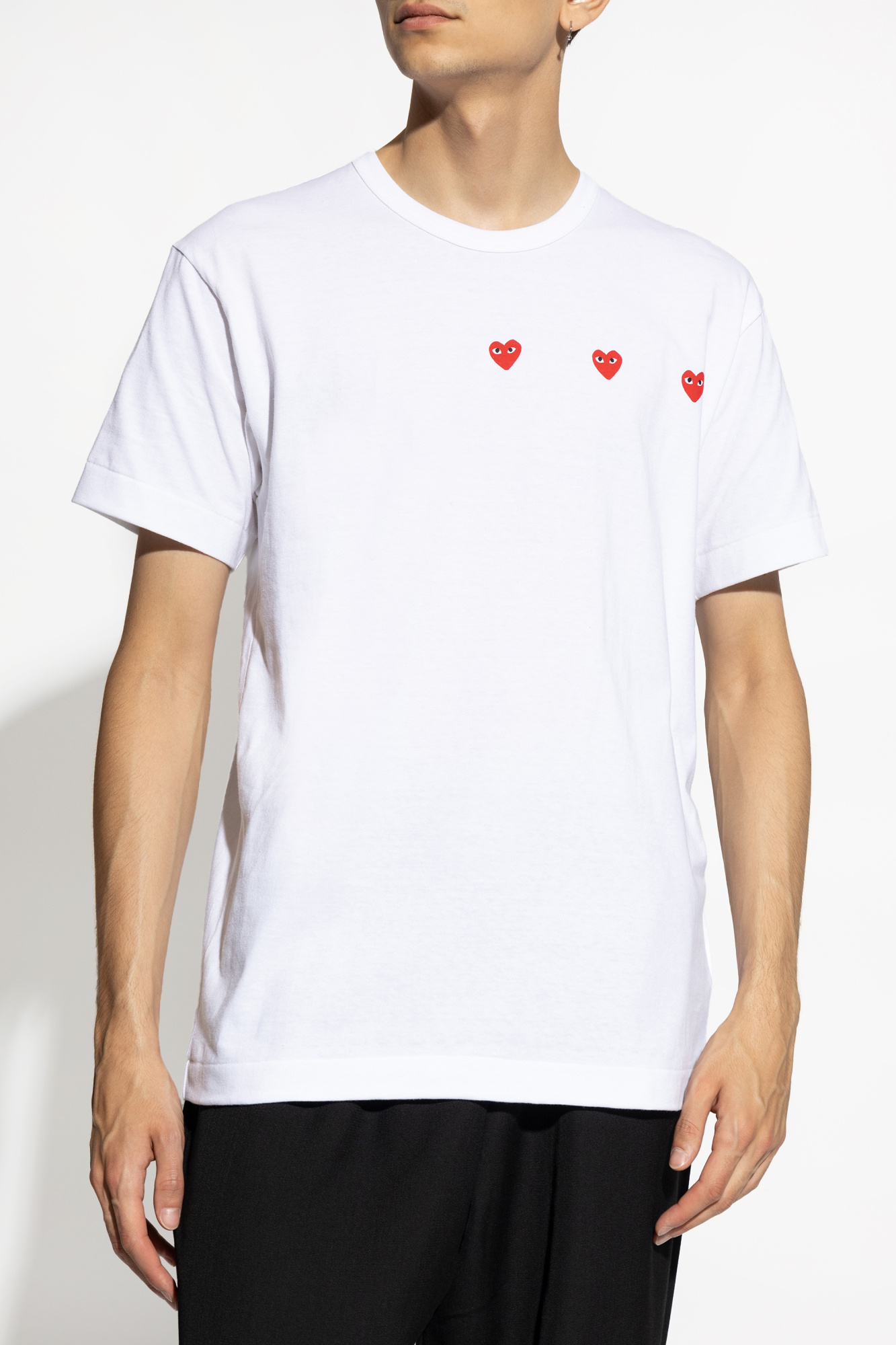 White Comme des Garçons Play T-shirt with print Comme des